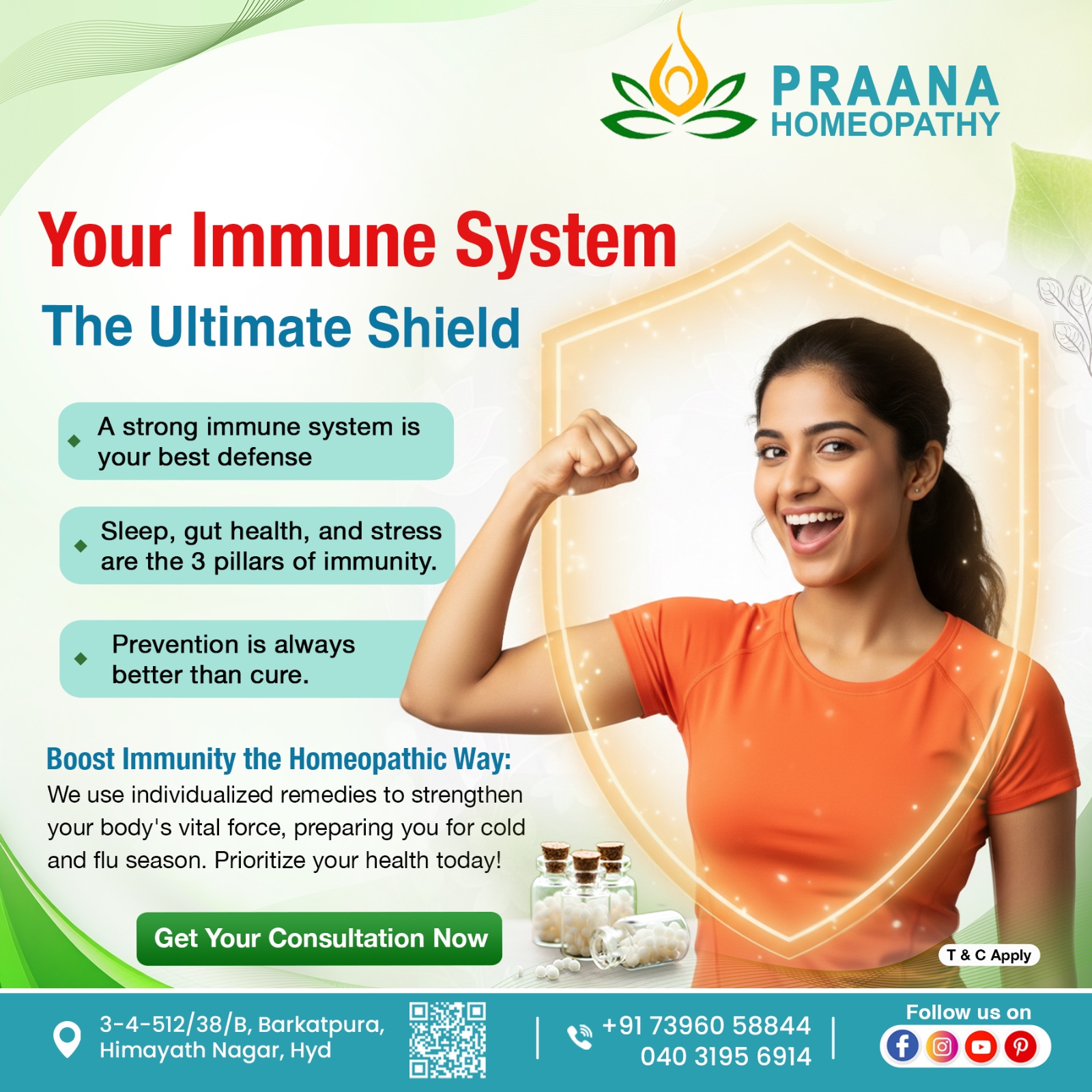 Close-up of homeopathic remedies in glass bottles with fresh herbs